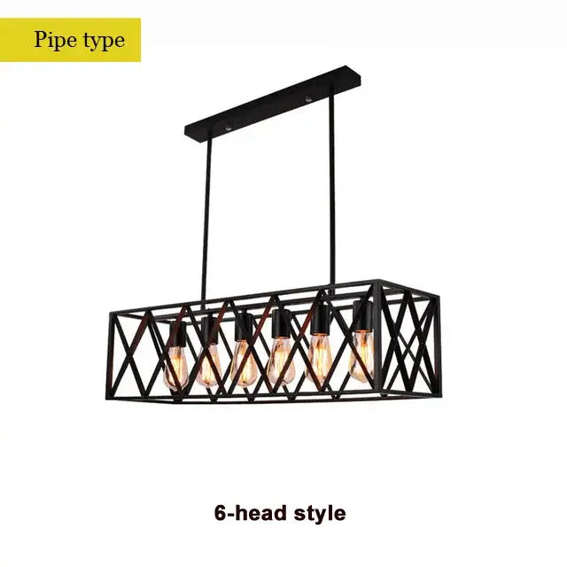 Black Lattice Industrial Pendant