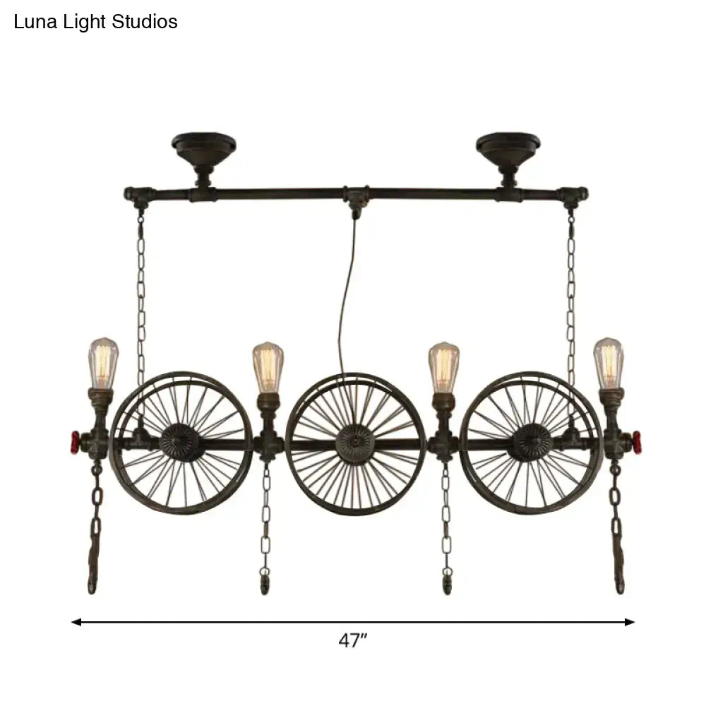 Black Iron Wheel Fixture