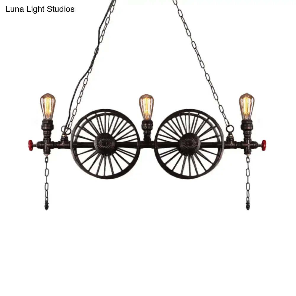 Black Iron Wheel Fixture