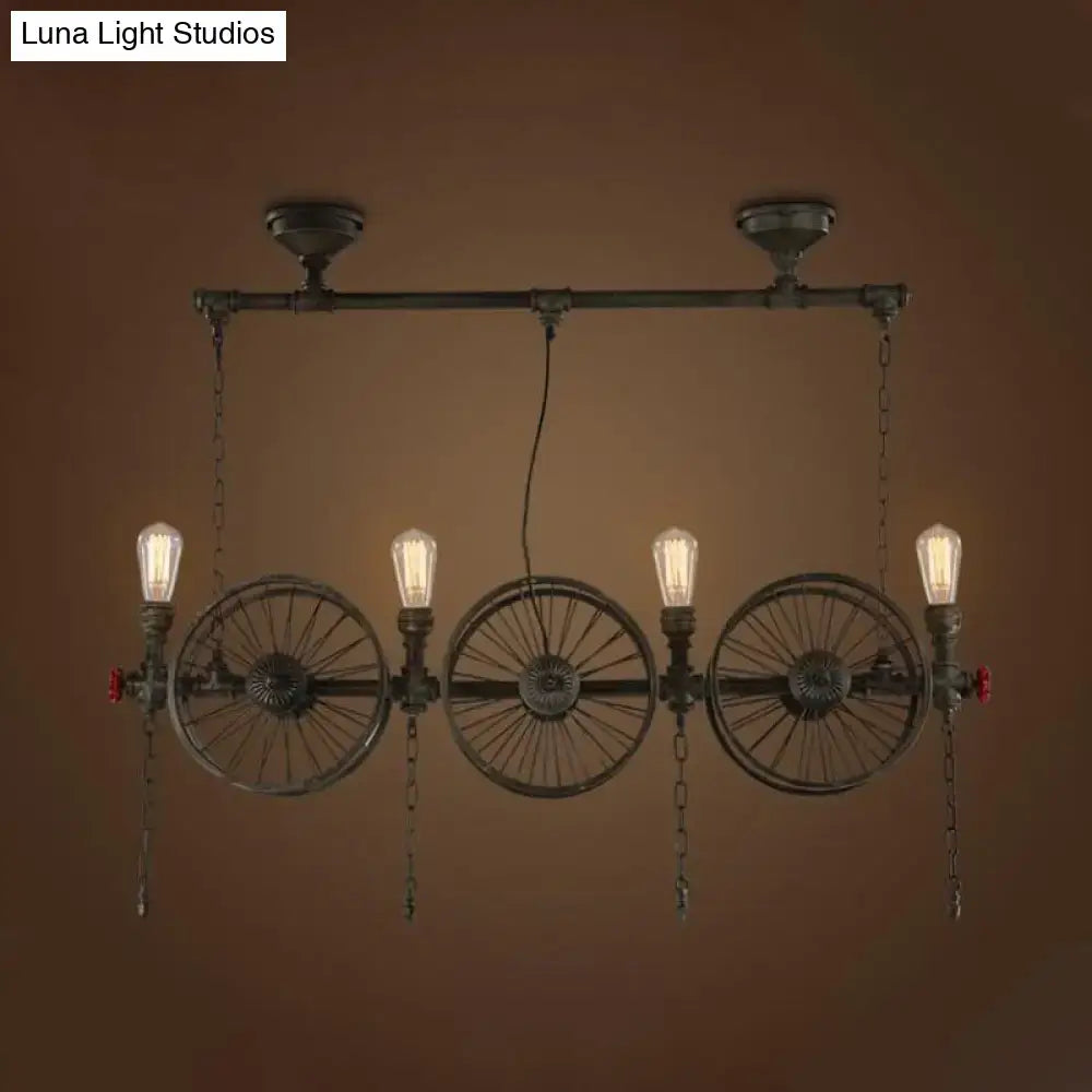 Black Iron Wheel Fixture