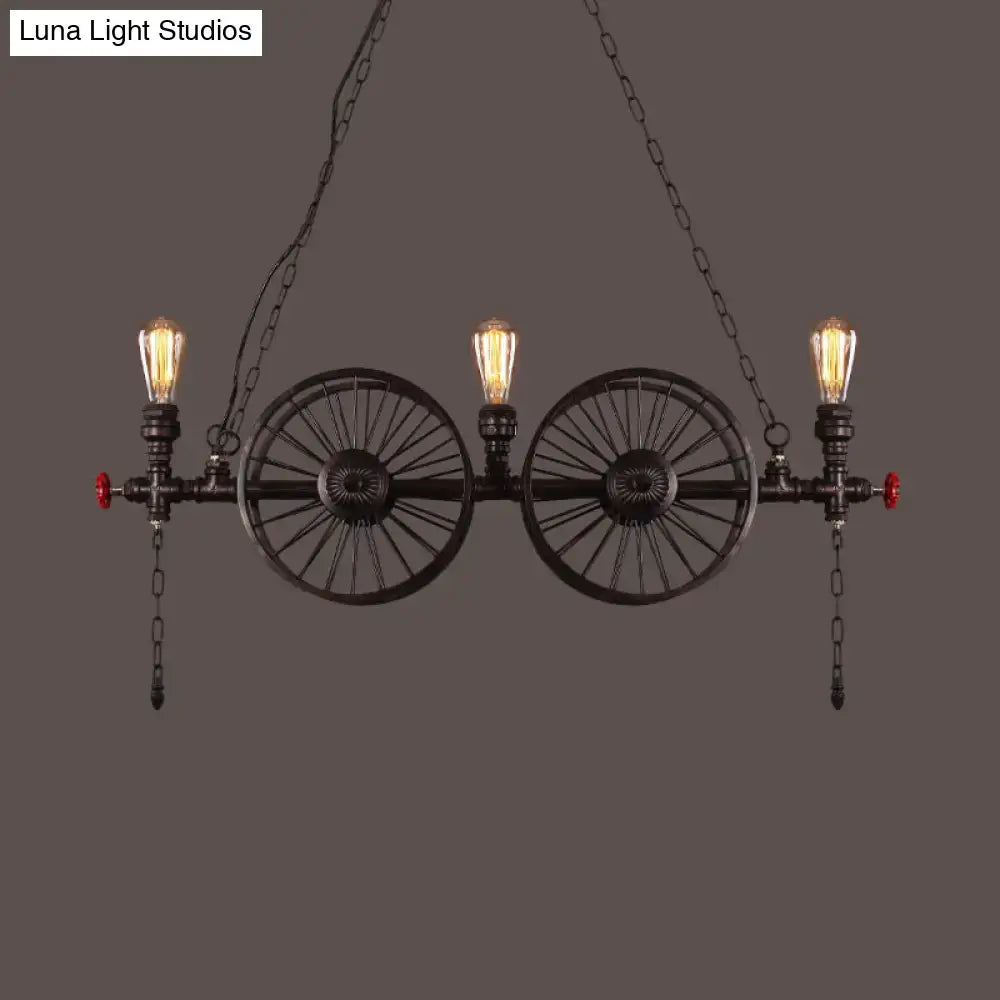 Black Iron Wheel Fixture