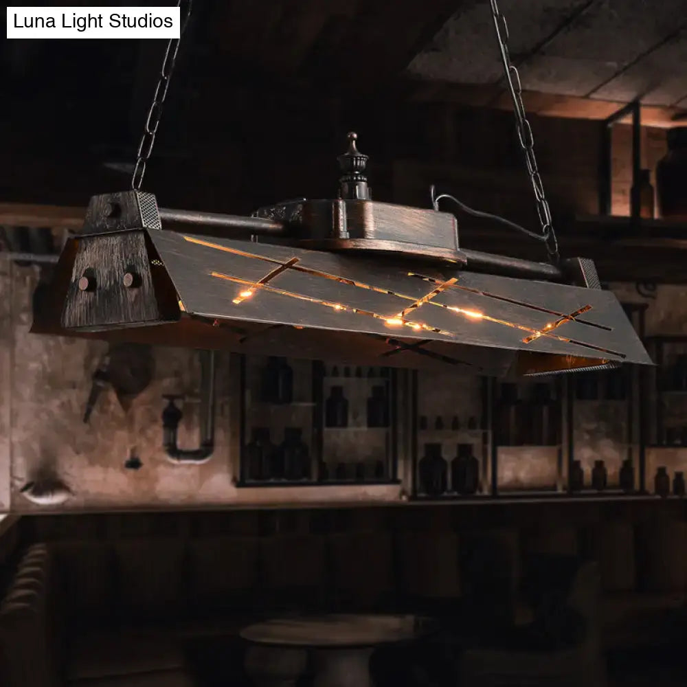 Metal Glass Industrial Pendant