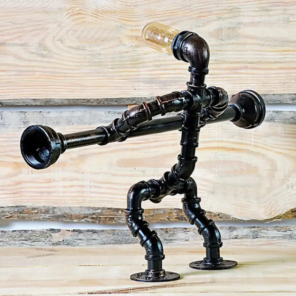 Black Pipe Table Lamp