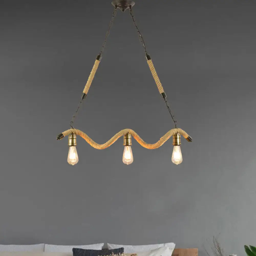 Rope Exposed Bulb Pendant