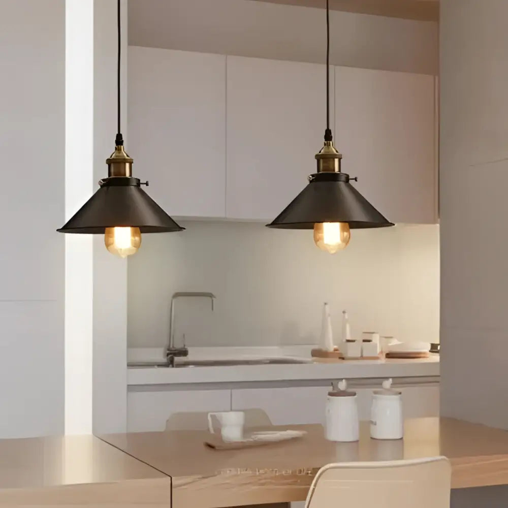 Black Brass Pendant Light
