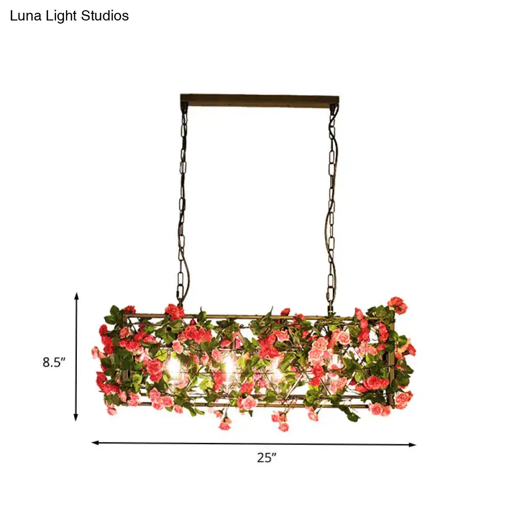 Brass Floral Pendant Light