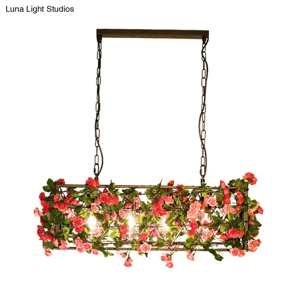Brass Floral Pendant Light