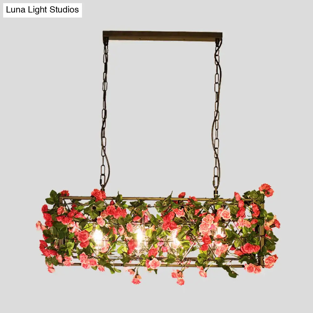 Brass Floral Pendant Light