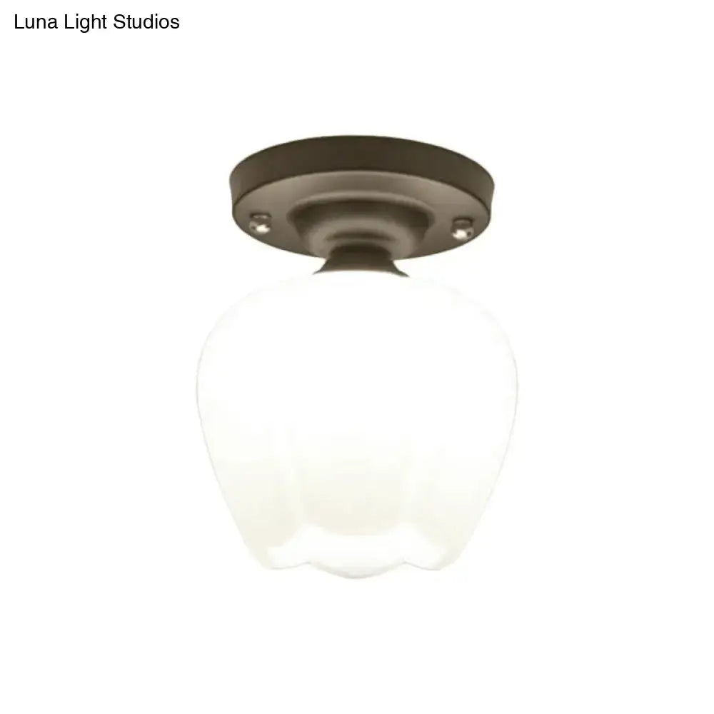 Bronze Black Glass Ceiling Light