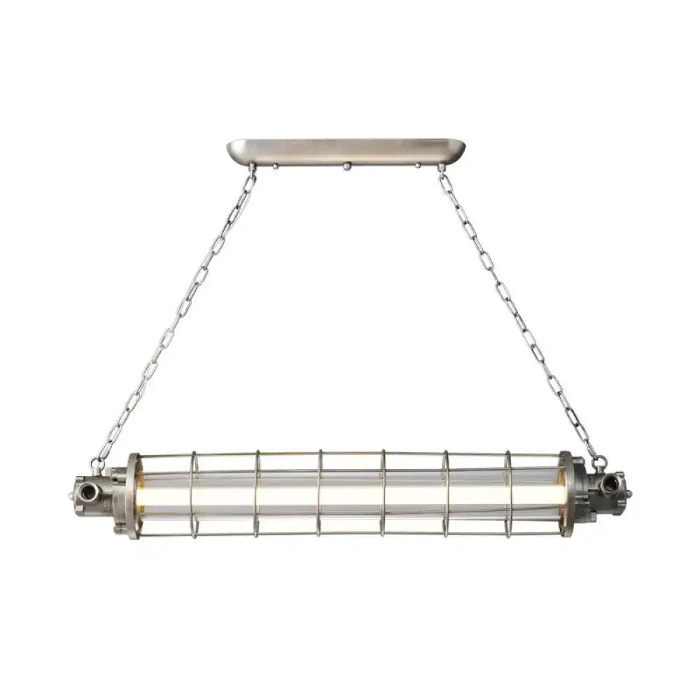 Silver Glass Pendant Light