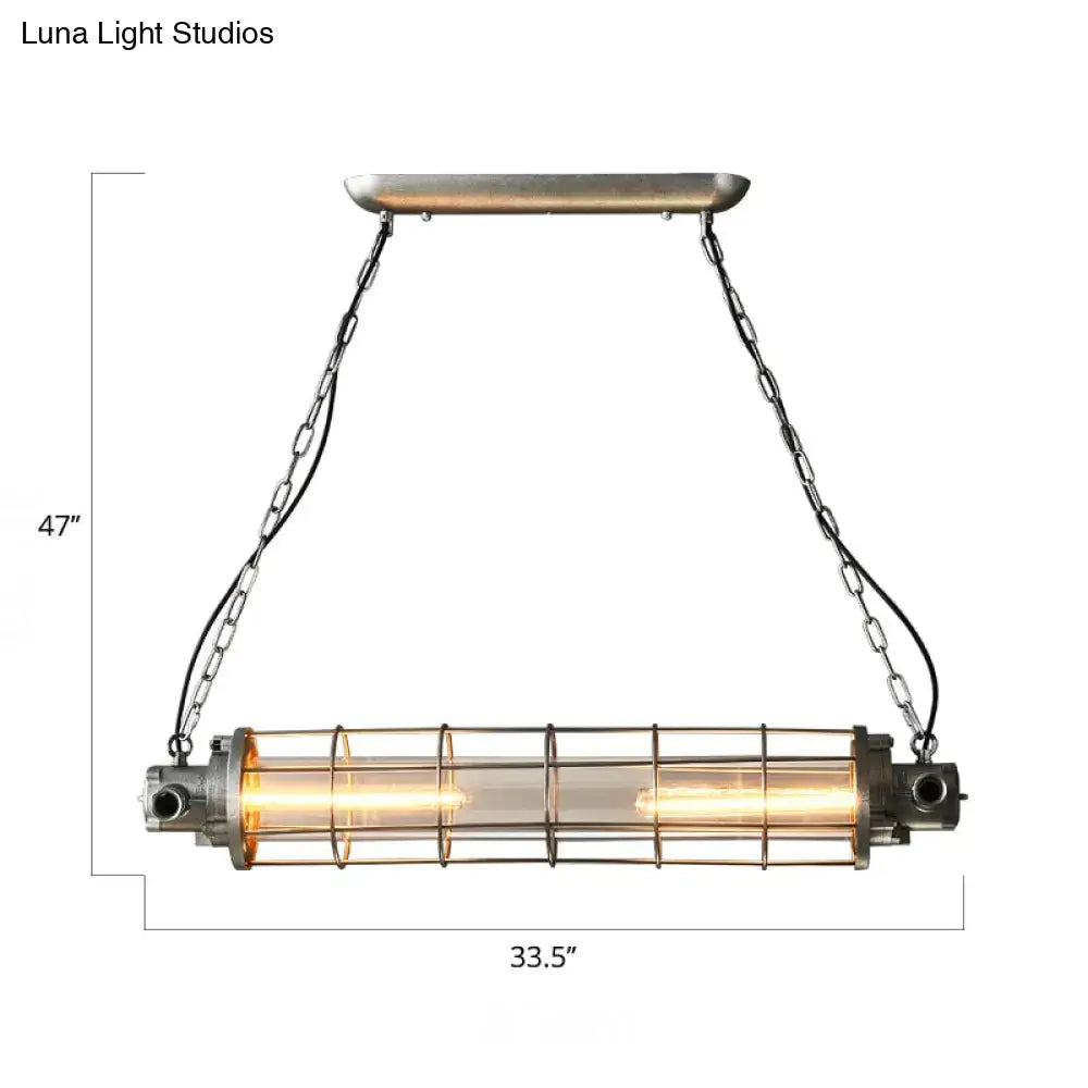 Silver Glass Pendant Light