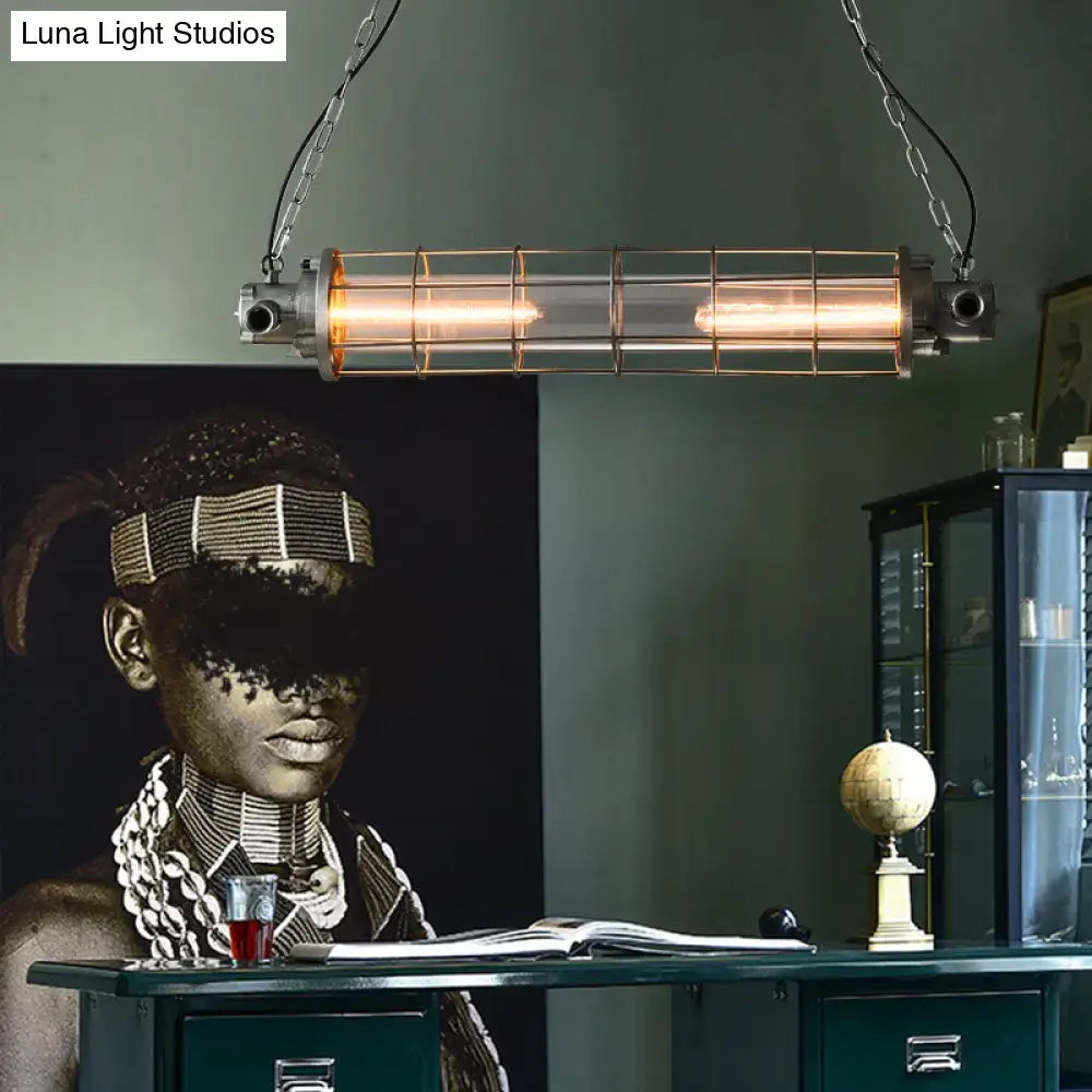 Silver Glass Pendant Light