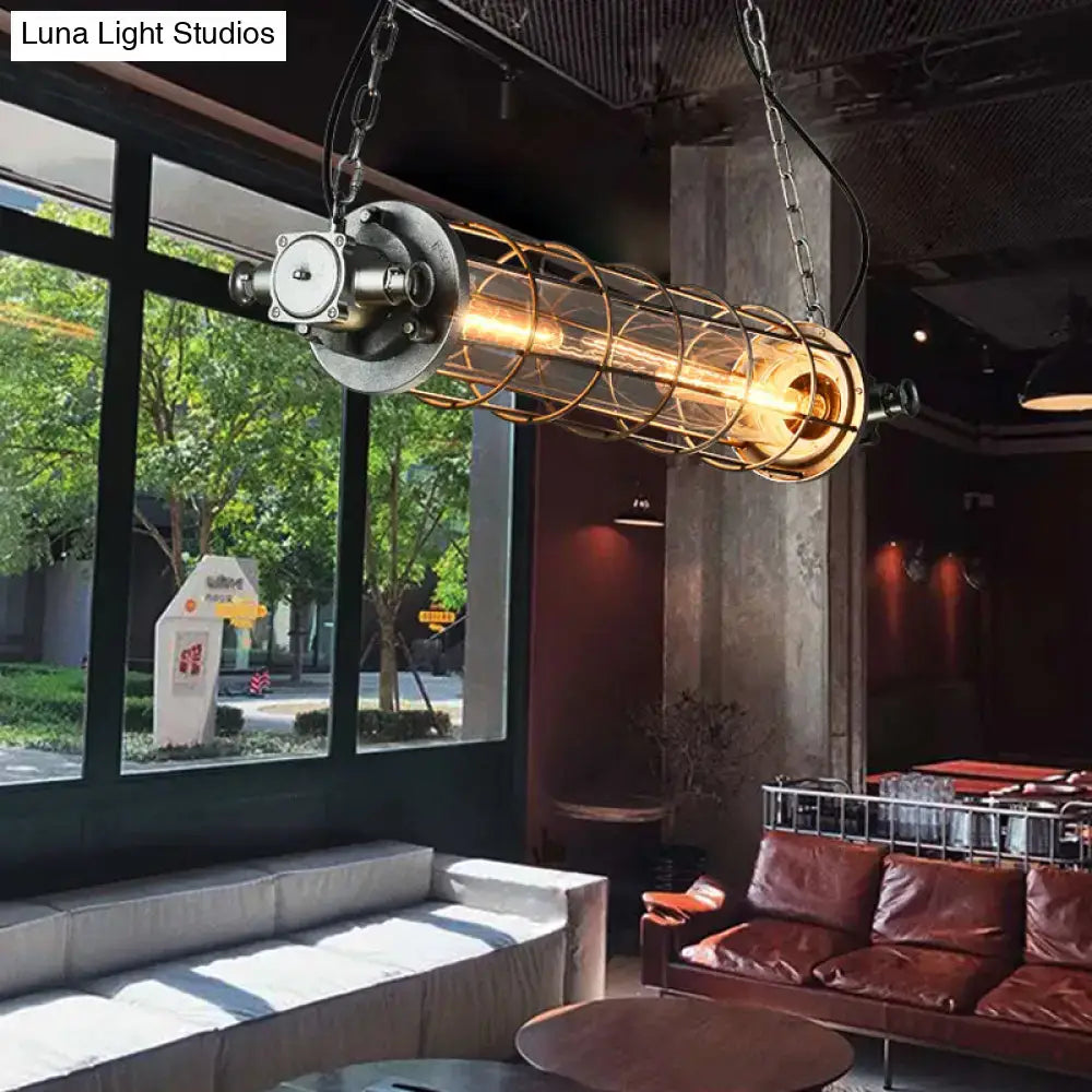 Silver Glass Pendant Light