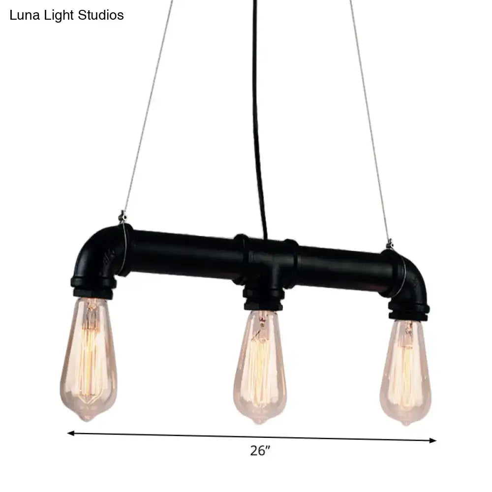 Black Linear Pendant Lamp