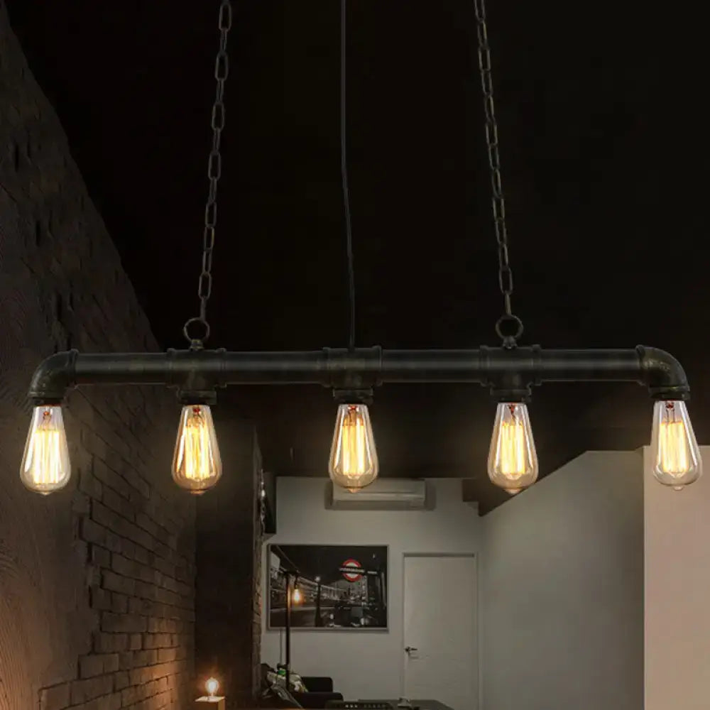 Black Linear Pendant Lamp