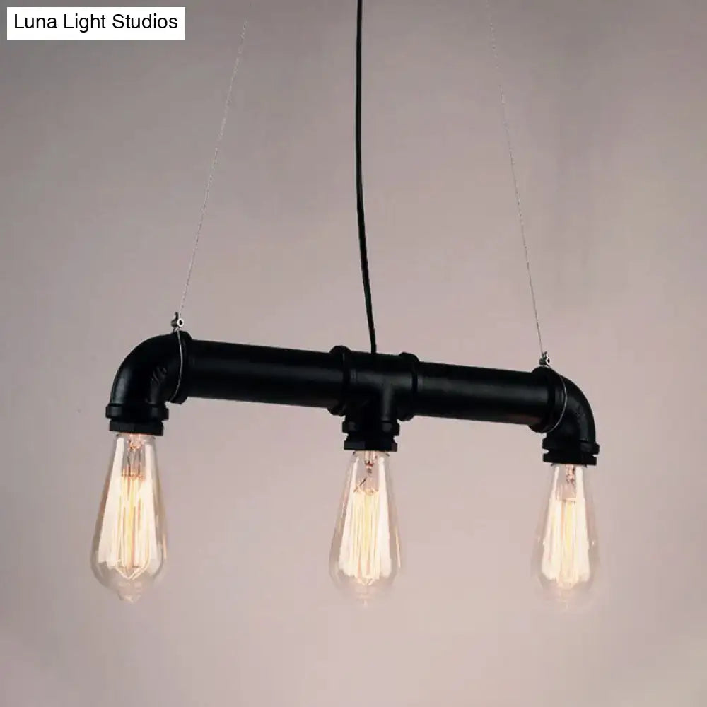 Black Linear Pendant Lamp