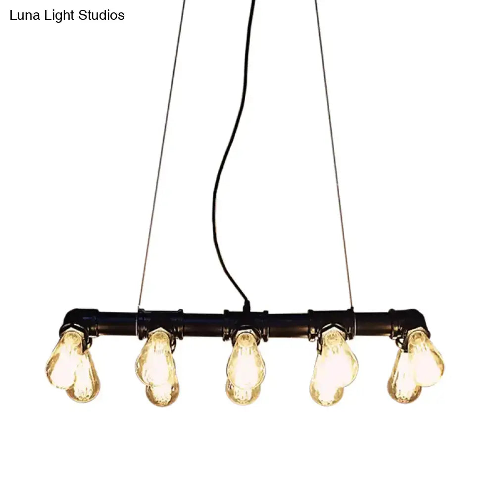 Black Linear Pendant Lamp