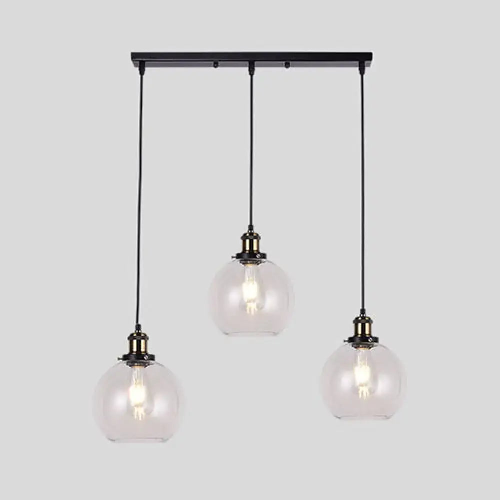 Brass Glass Globe Pendant