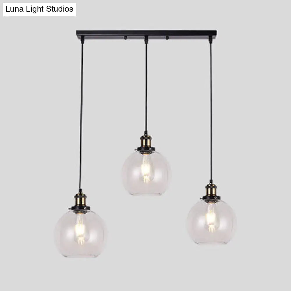 Brass Glass Globe Pendant