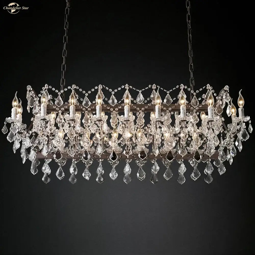 Iron Crystal LED Chandelier
