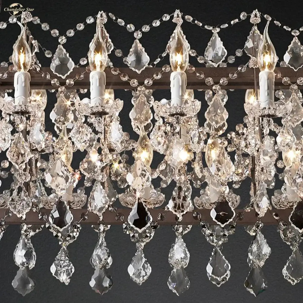 Iron Crystal LED Chandelier