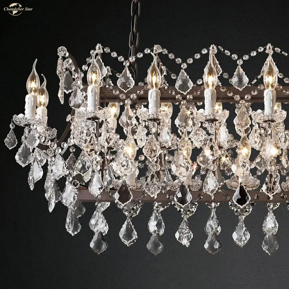 Iron Crystal LED Chandelier