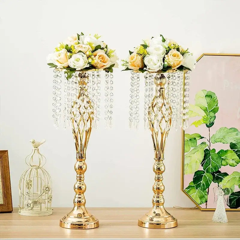 Gold Iron Flower Rack