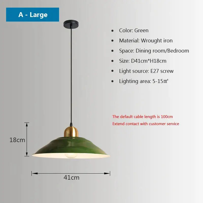 Green Enamel Chandelier