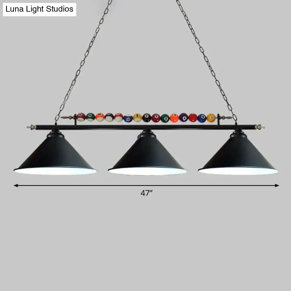 Red Iron Linear Ceiling Light