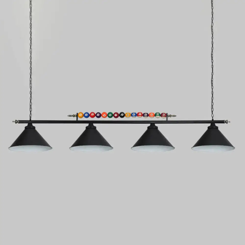 Red Iron Linear Ceiling Light