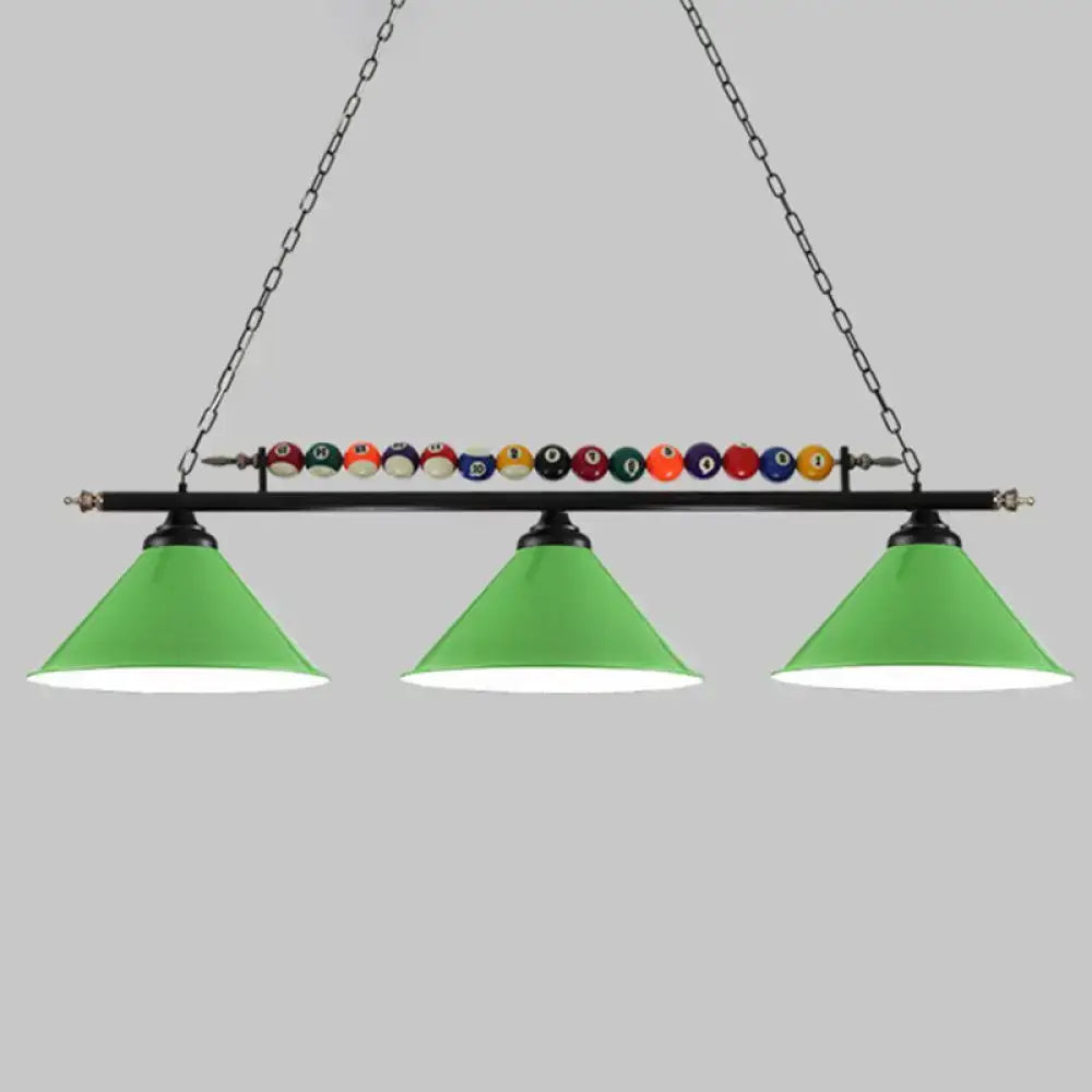 Red Iron Linear Ceiling Light