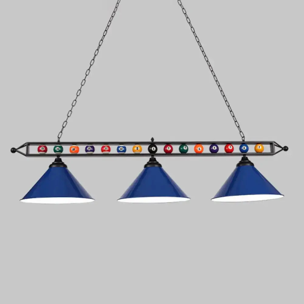Red Iron Linear Ceiling Light