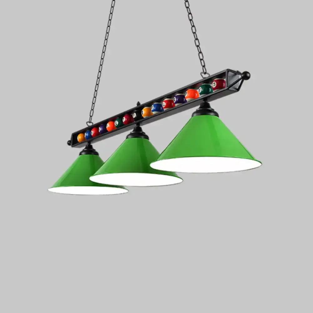 Red Iron Linear Ceiling Light