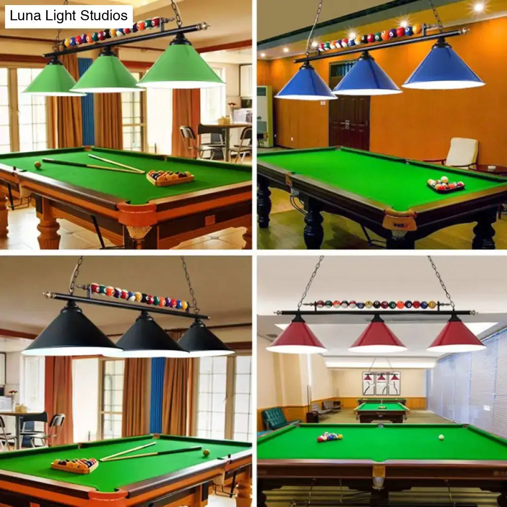 Red Iron Linear Ceiling Light