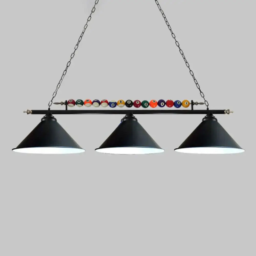 Red Iron Linear Ceiling Light
