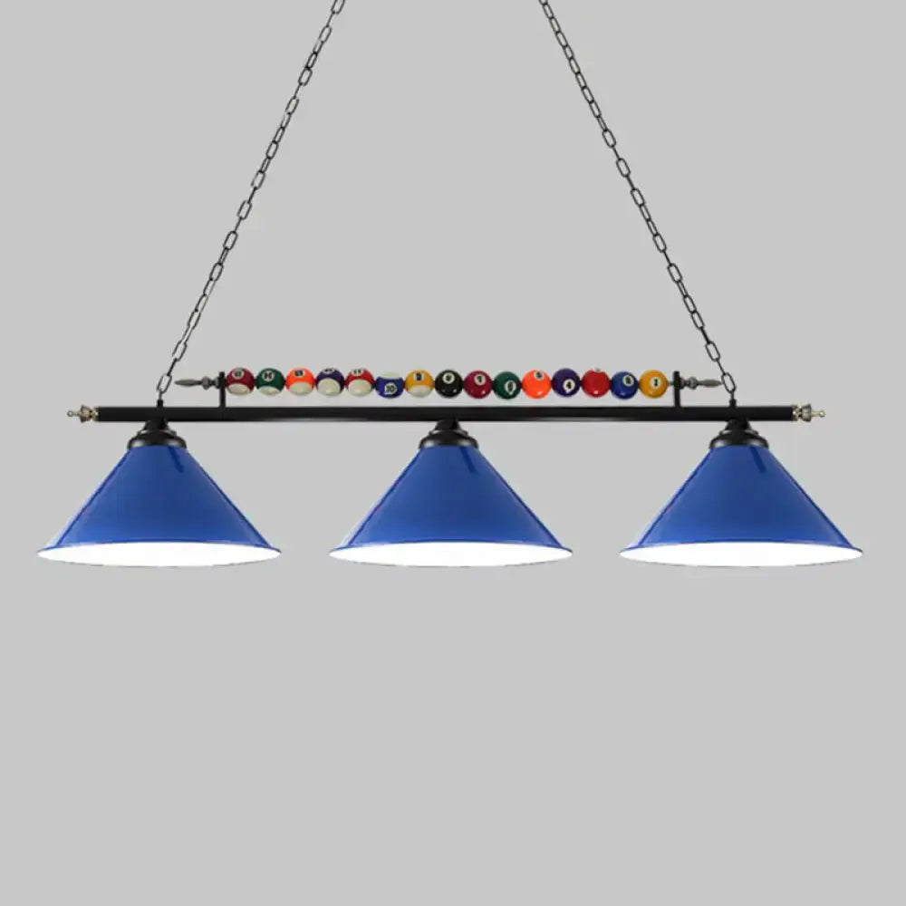 Red Iron Linear Ceiling Light