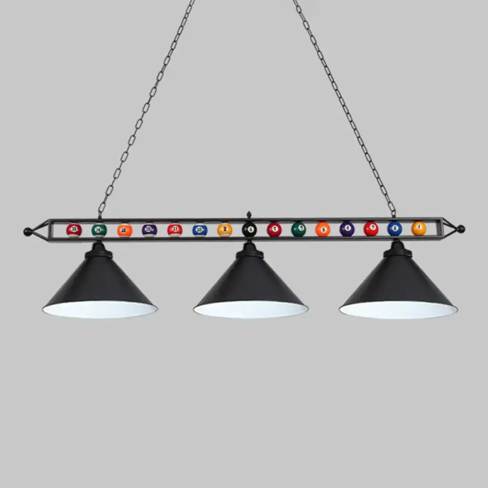 Red Iron Linear Ceiling Light
