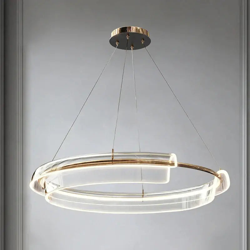 Gold Double Ring Chandelier