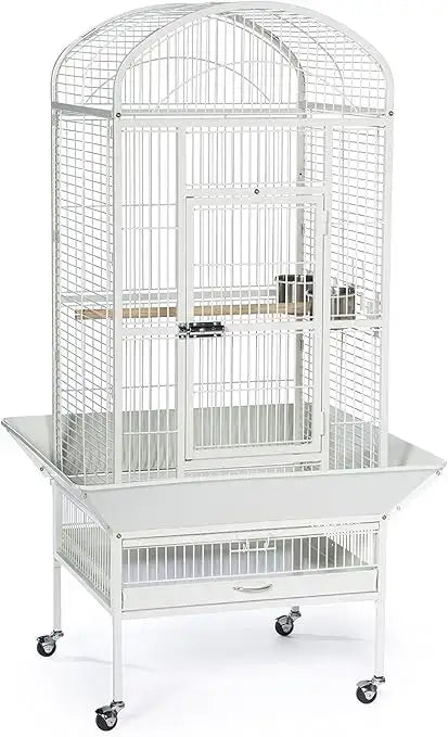 Chalk White Metal Birdcage
