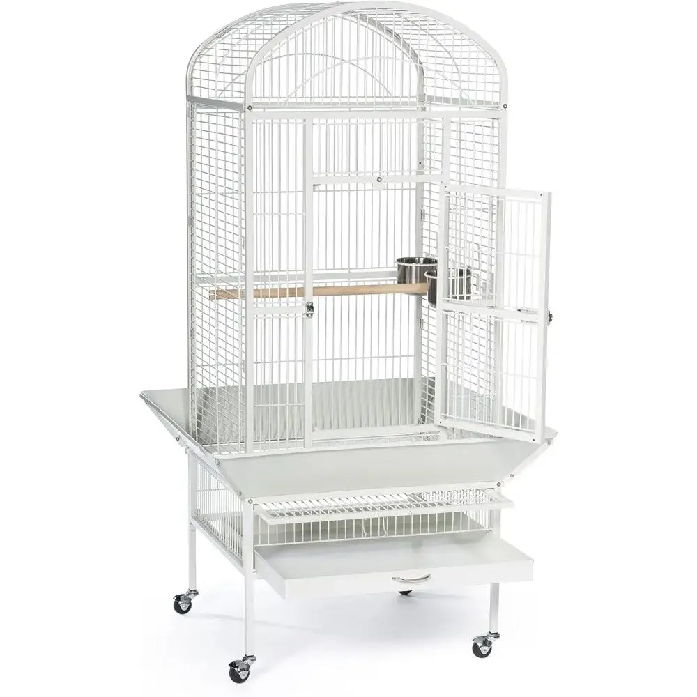 Chalk White Metal Birdcage