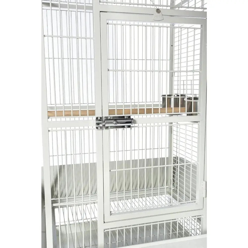 Chalk White Metal Birdcage