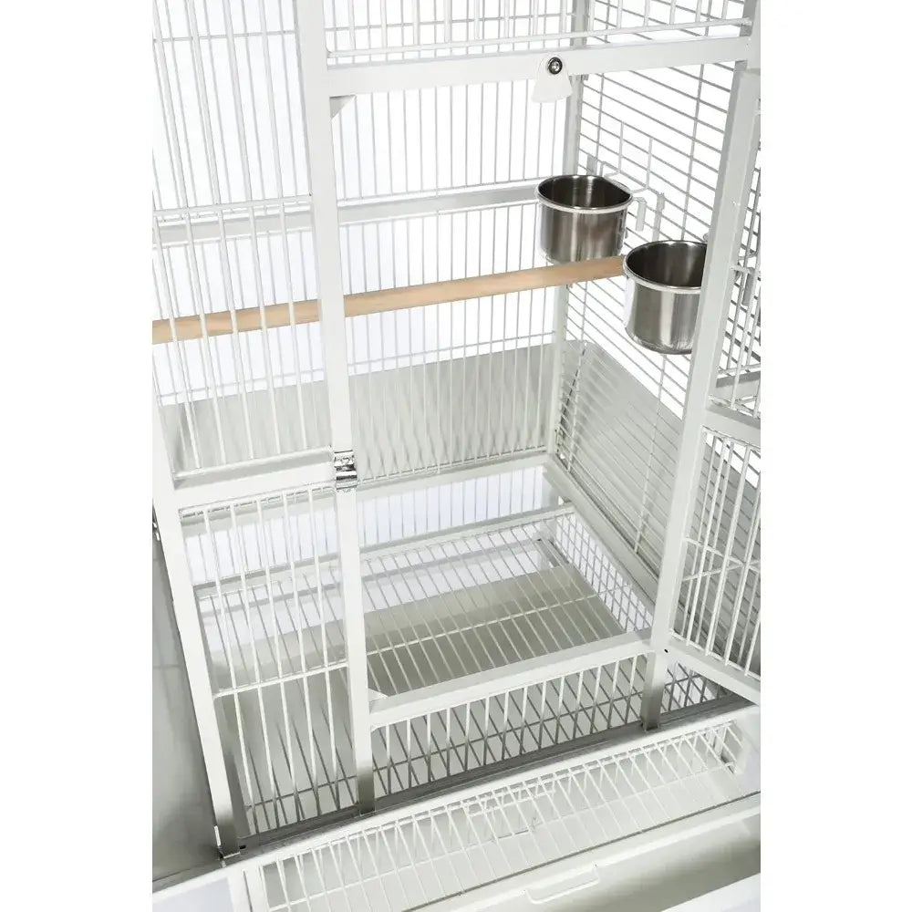 Chalk White Metal Birdcage