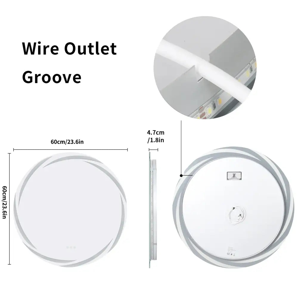 LED Backlit Round Mirror