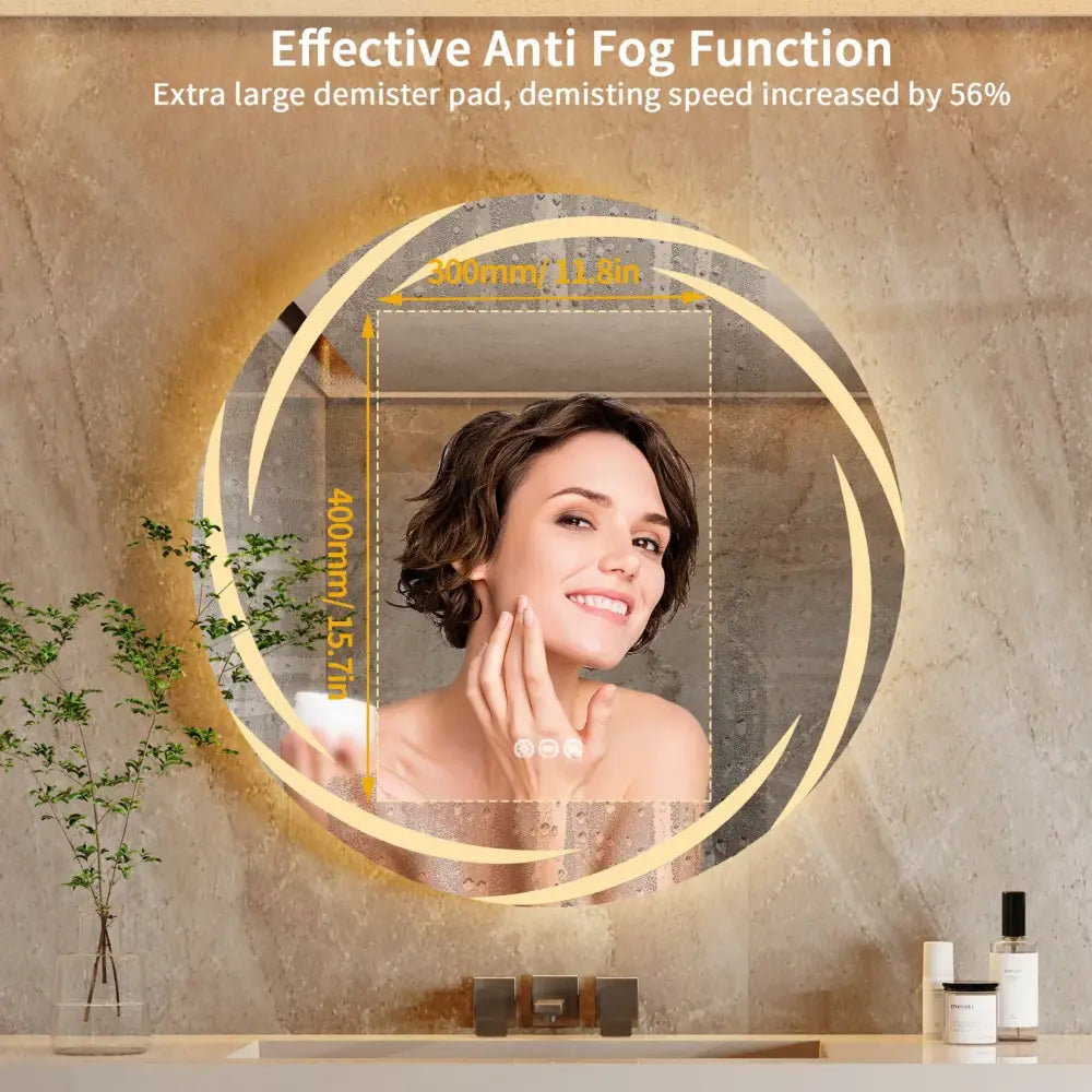 LED Backlit Round Mirror
