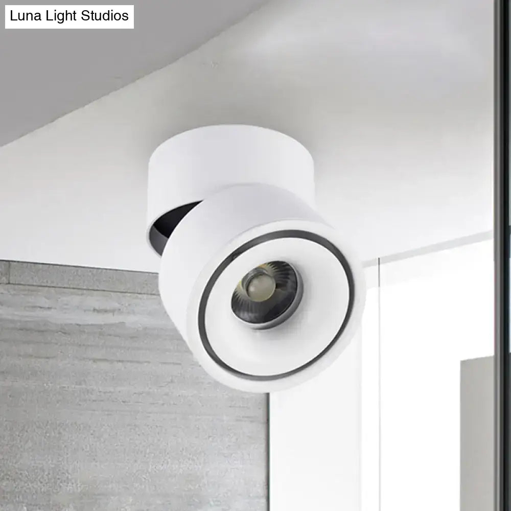 White Round Flush Mount