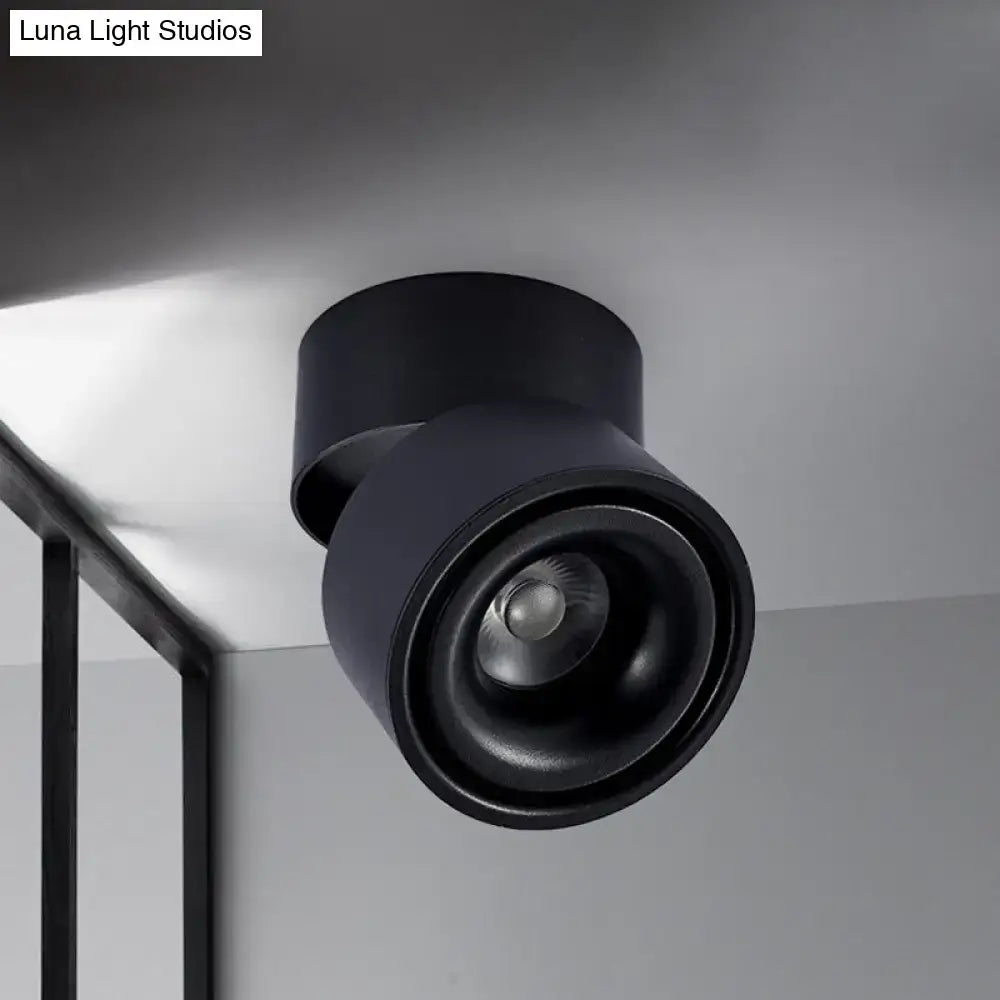 White Round Flush Mount
