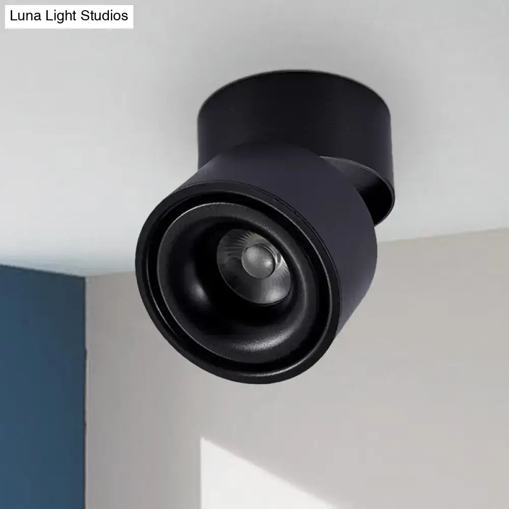 White Round Flush Mount