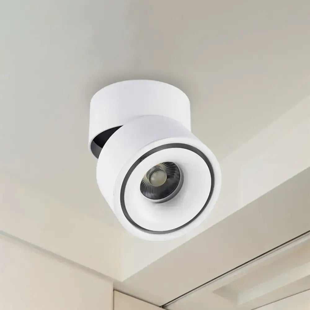 White Round Flush Mount