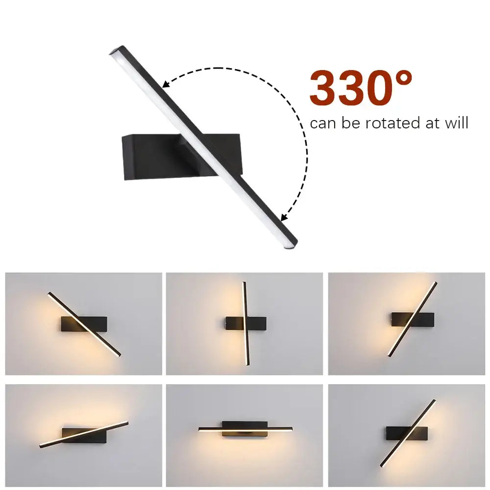 Black Dimmable LED Wall Sconce