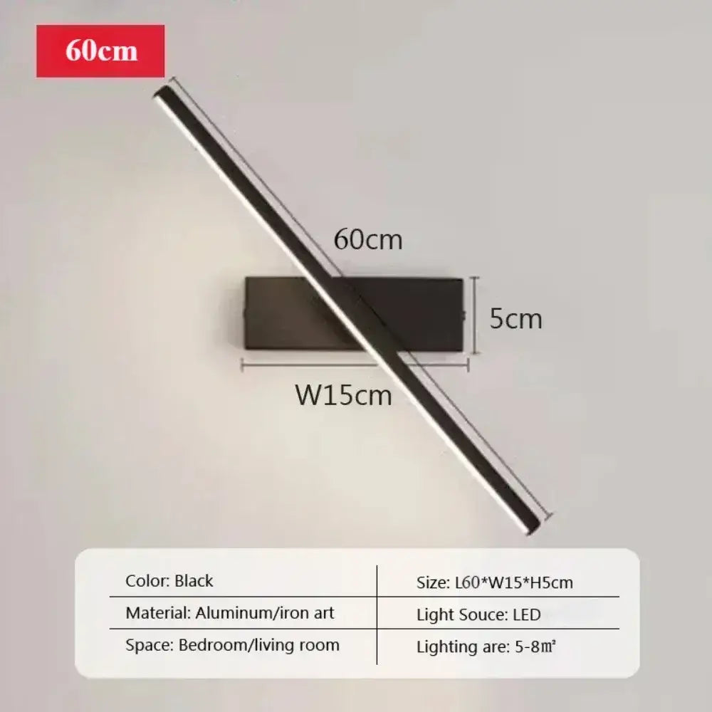 Black Dimmable LED Wall Sconce